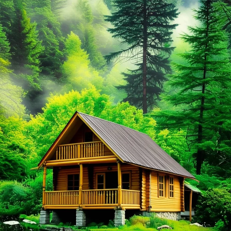 کلبه چوبی نگین کیاسر